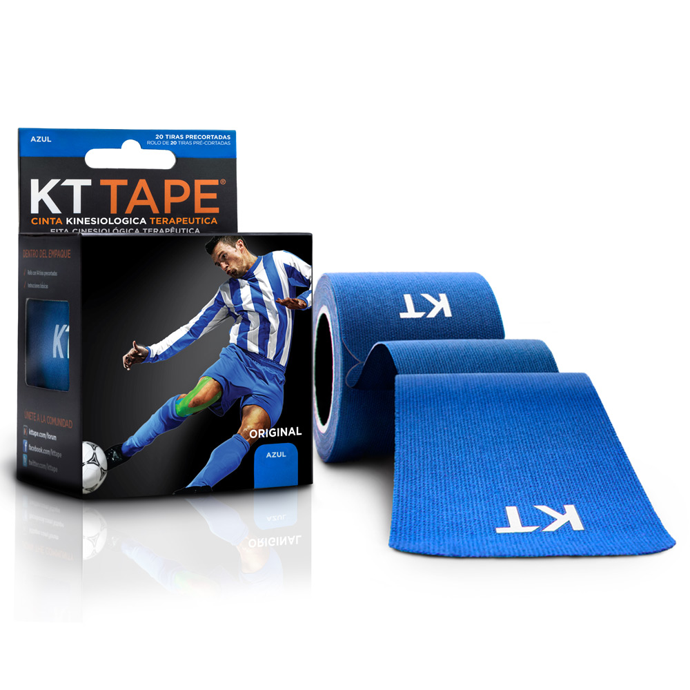 Kt Tape Pre Cortado de Algodón Azul