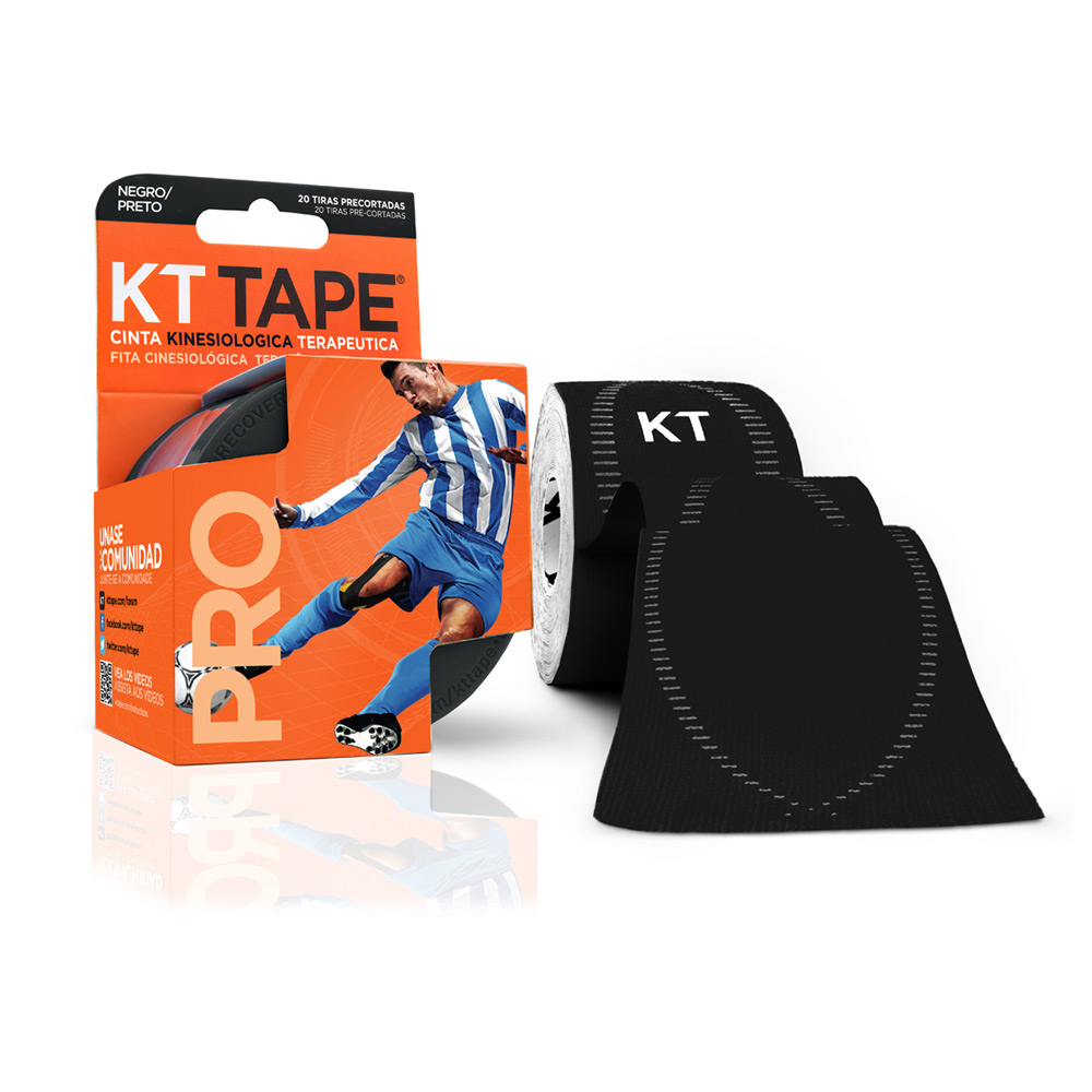 Kt Tape Pre Cortado Pro Sintético Negro